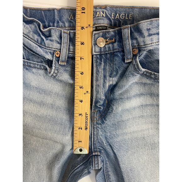 American Eagle 90s Bootcut Stretch Front Slit Jeans Denim - Size Women 00 - Picture 7 of 12